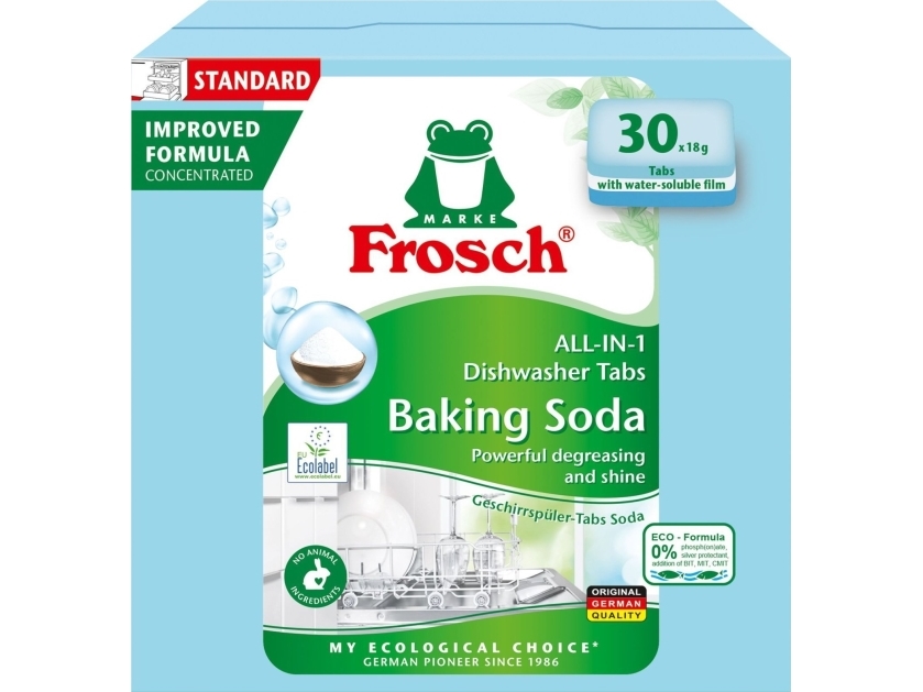 Opvasketabs Frosch Baking Soda, 30 stk.