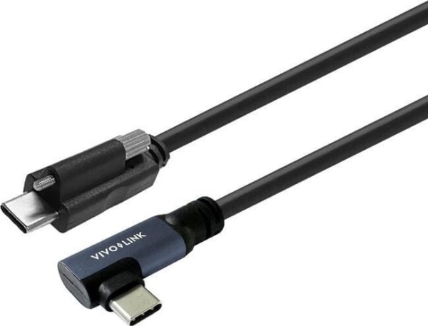 Kabel Usb Vivolink Usb-C - Usb-C 1.5 M Czarny (Usb-C To Usb-C Angled Cable)