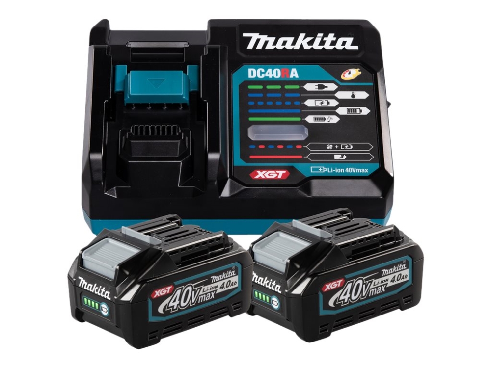 Makita Xgt Dc40ra - Batterioplader + Batteri 2 X - Li-Ion - 4 Ah - 1 X Batterier Lader Op