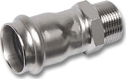 Sanha-Nirosan-Stahl Gennemløbsfitting I Rustfrit Stål D18x3/4 Gzsanha