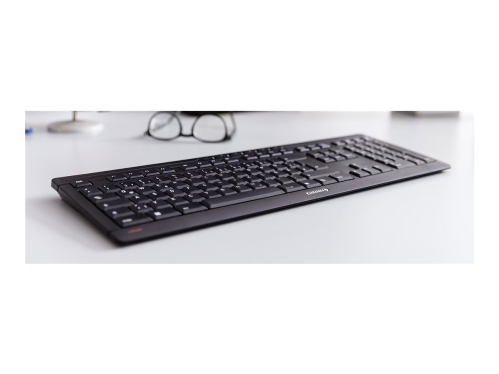 Cherry Stream Keyboard Wireless, Volle Größe (100%), Kabellos, Rf Wireless, Scherenschalter, Qwerty, Schwarz