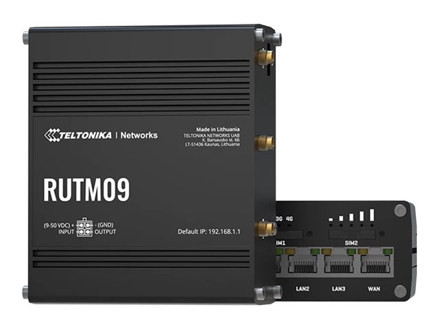 Teltonika Rutm09 Ethernet Wan Gigabit Ethernet Sim Kort Slot Sort