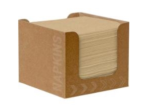 Serviet Duni Bio Dunisoft Natural Brown Cocktailserviet 20X20cm I Papdispenser,24 Pk X 50 Stk/Krt