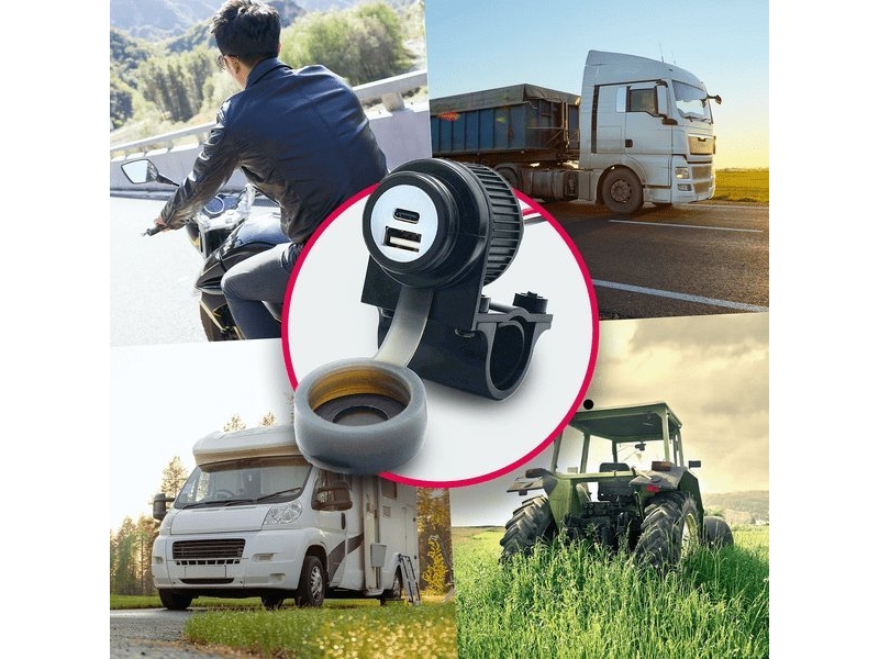 Midland motorcykel Duo USB-uttag | Bilvård & Biltillbehör - Bilens Interiörutrustning - Övriga | GameStuff