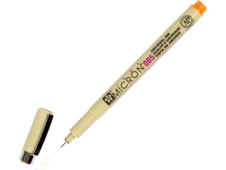 BRUYNZEEL SAKURA Sakura Pigma 005 Micron Thin Pen 05 Orange 0,2mm | Skrivredskap - Fiberpennor & Fineliner - Fineliner | GameStuff