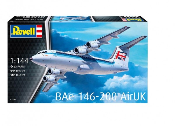 Revell - Bae 146-200 (RJ85) AirUK, 1/144, 03791