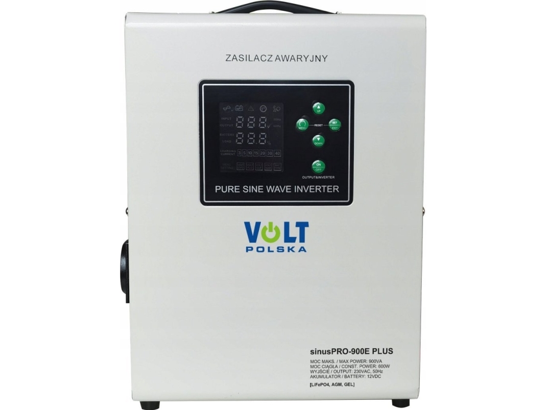 Ml Inverter Volt Polska Sinuspro 900e Plus 12v 600/900w Lifepo4 Menu