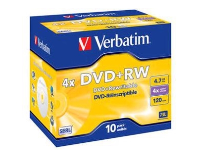 Verbatim DVD+RW Matt Silver 4x, DVD+RW, 120 mm, Korurasia, 10 kpl, 4,7 GB
