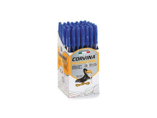 Carioca 40163/02, Clip, Stick-Kugelschreiber, Nachfüllbar, Blau, 50 Stück(E), Fein