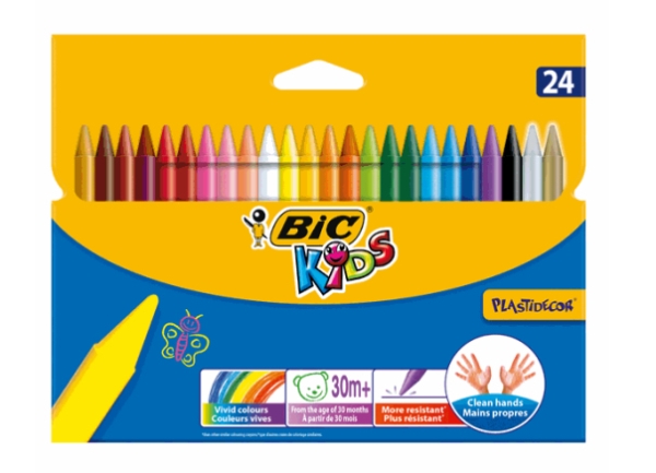 Bic Kids, 24 Stk, Flerfarvet, Flerfarvet, Plast, Hængende Boks