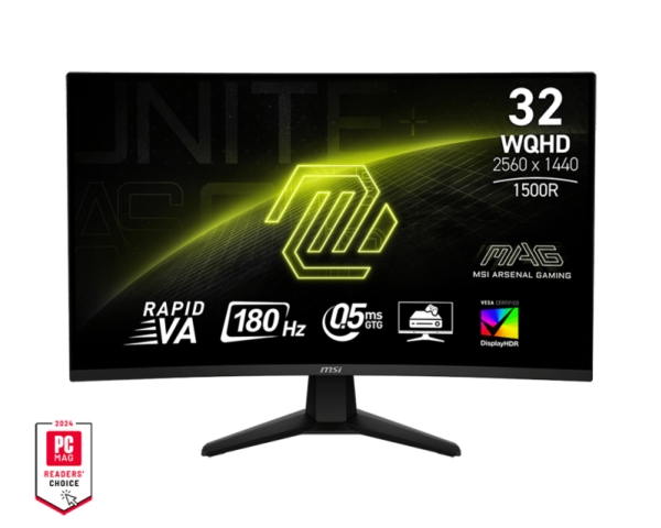 Msi Mag 32cq6fde 80 Cm 31.5  " 2560 X 1440 Pixlar Wide Quad Hd Lcd 0 5 Ms Svart