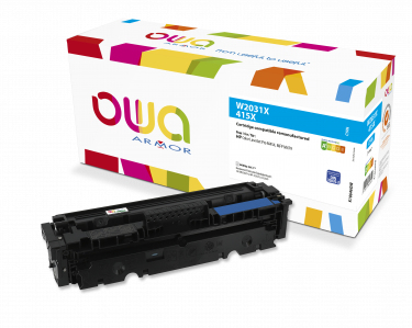 Owa - Høj Kapacitet - Cyan - Kompatibel - Boks - Genproduceret - Tonerpatron (Alternativ Til: Hp W2031x) - For Hp Color Laserjet Enterprise M455, Mfp