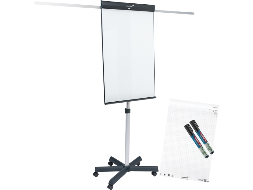 Legamaster SKETCH PRO mobilt blädderblock med stjärnbas, Stål, Kina, 5 hjul, 680 mm, 600 mm, 2050 mm | Möbler - Tavla & Displays - Flipover | GameStuff