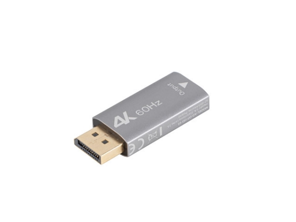 Adapter Lanberg Displayport (M) -&Amp Gt Hdmi (F) 4K Srebrny