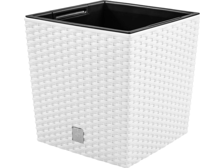 Prosperplast Vuorattu maljakko Rato Low DRTS325L valkoinen