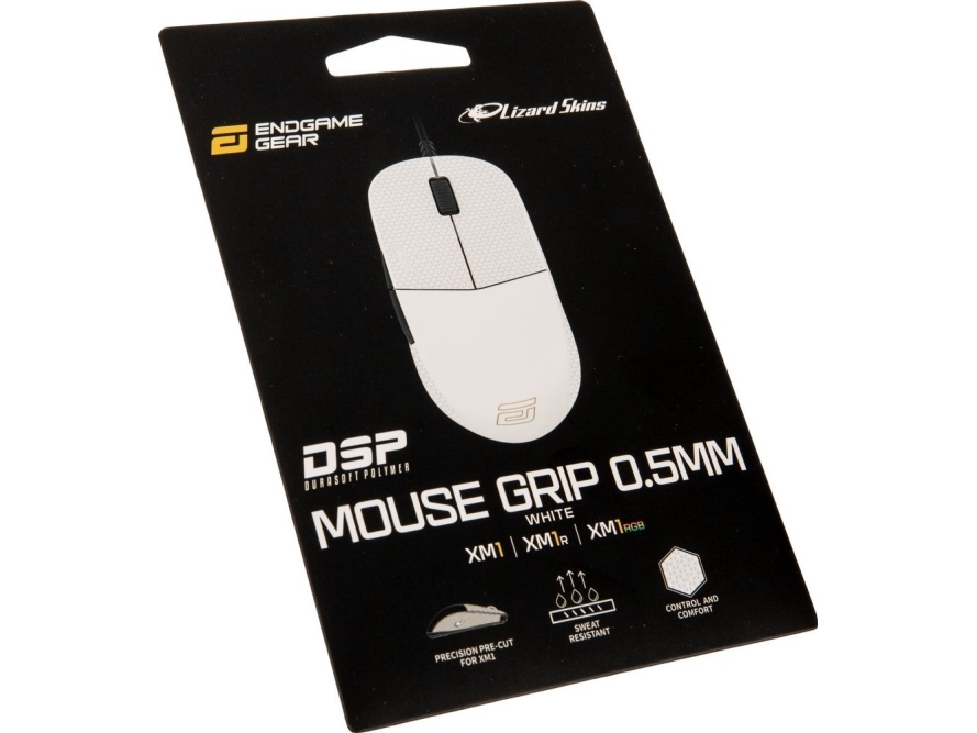 Pelė Endgame Gear Xm1 Lizard Skins Dsp Grip - Baltos Spalvos