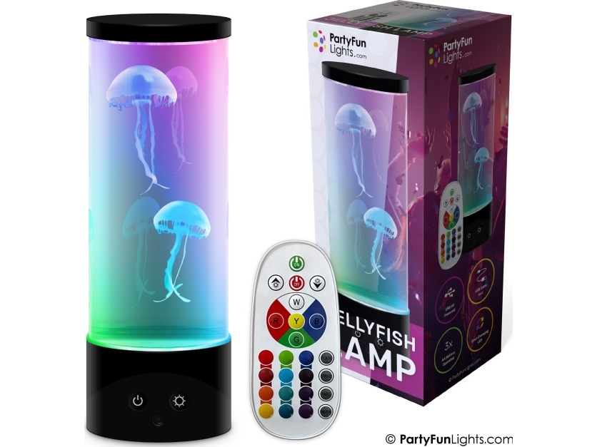 Jellyfish-lampa med fjärrkontroll H: 30cm | Belysning - Inomhusbelysning - Bordslampa | GameStuff