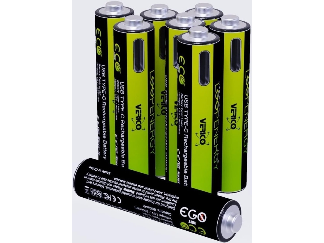 Verico Loopenergy Usb-C Usb-C -Batteri Litium 600 Mah 1.5 V 8 Stk