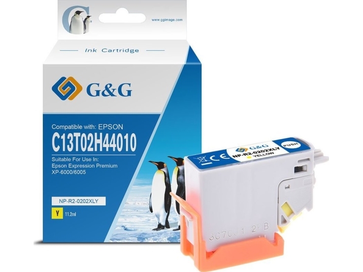 G&Ampg G&Ampg Kompatibelt Blæk / Blæk Med C13t02h44010, Np-E-0202Xly, Gul