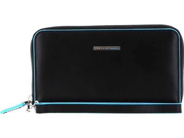 Piquadro Blue Square Wallet Black For Women