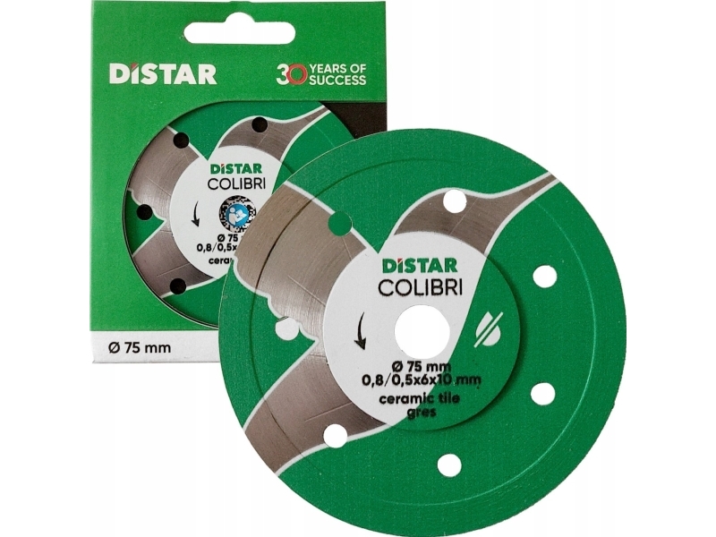 Distar Colibri Diamond Blade 75 X 0.8 X 6 X 10H