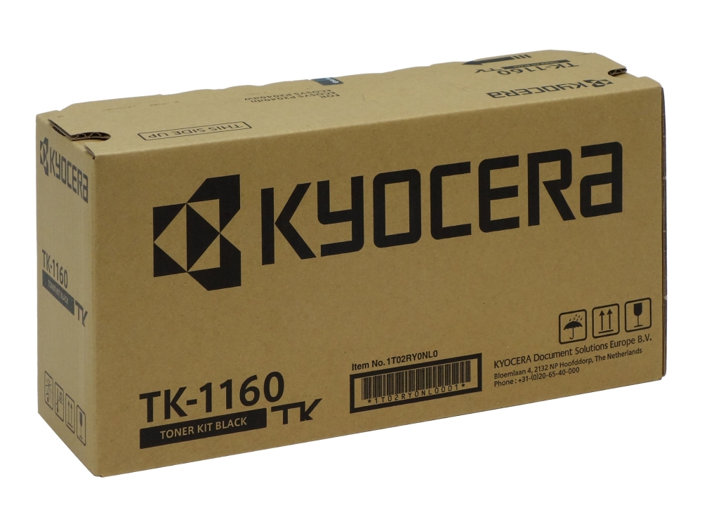 Kyocera Tk 1160 - Sort - Original - Tonerpatron - For Ecosys P2040dn, P2040dn/Kl2, P2040dn/Kl3, P2040dw, P2040dw/Kl2, P2040dw/Kl3