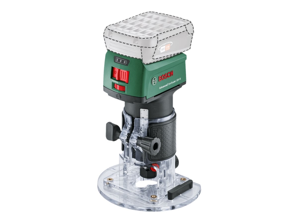 Bosch AdvancedTrimRouter 18V-8 kantfr&auml;s 6 mm/8 mm sp&auml;nnhylsor utan batteri - SOLO
