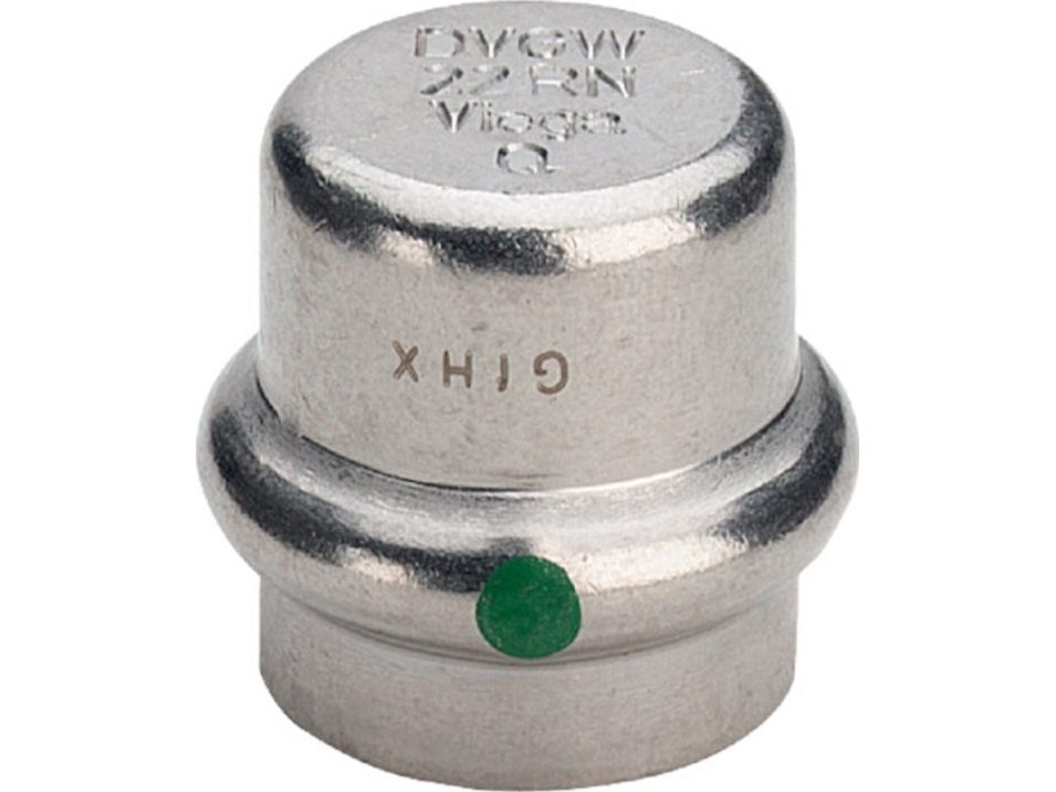 Sanpress inox slutmuffe 28 mm rustfrit stål | VVS Artiklar - Rör & Kopplingar - Tryckrör och rördelar | GameStuff