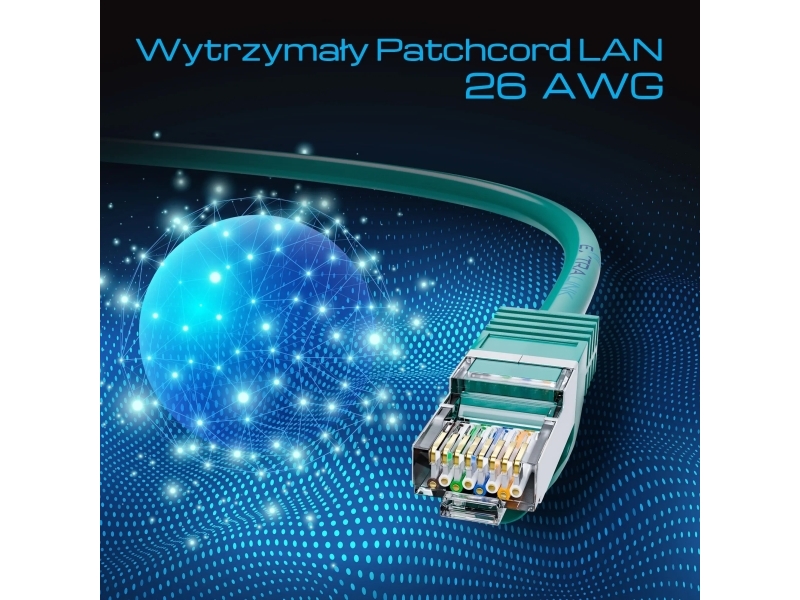Extralink Cat.7 S/Ftp 5M 20G Grün | Lan Patchcord | Kupfer Twisted Pair Netzwerkkabel