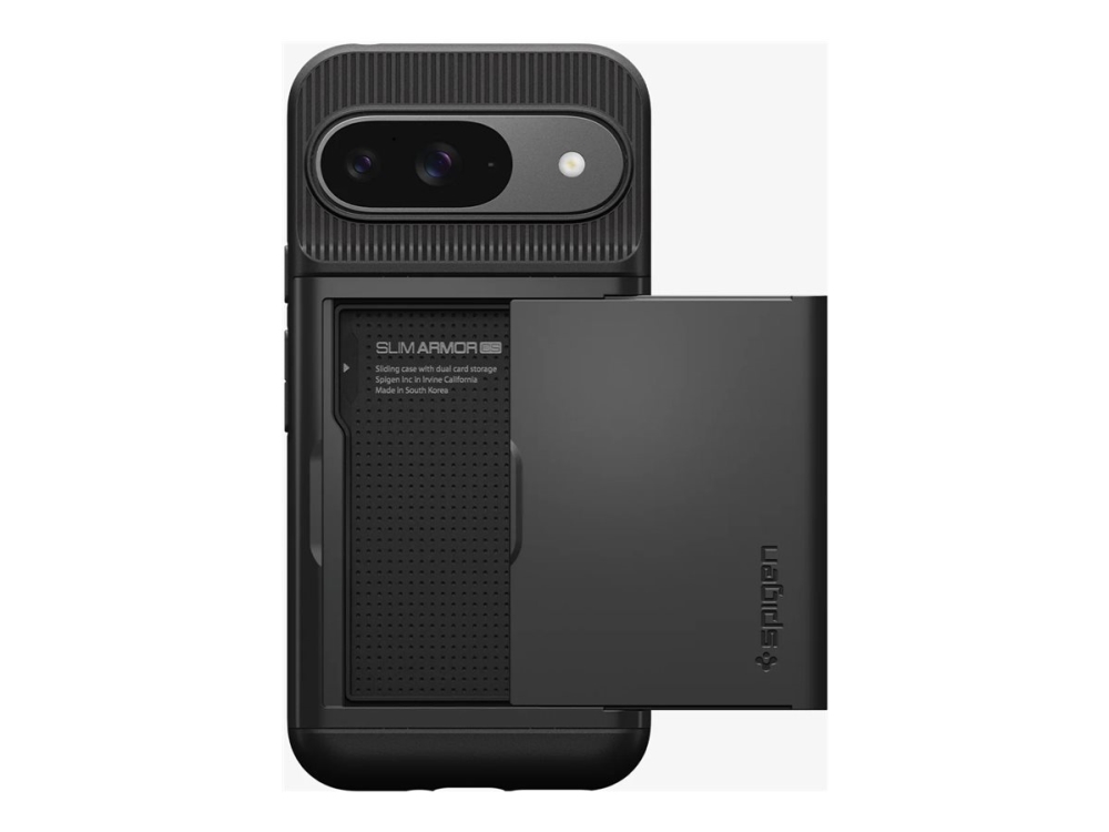 Spigen Slim Armor Cs - Bagsidecover Til Mobiltelefon - Polycarbonat (Pc), Termoplastisk Polyuretan (Tpu) - Sort - For Google Pixel 9, 9 Pro