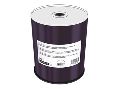 MediaRange Professional Line - 100 x DVD-R - 4.7 GB (120min) 16x - hvid - inderste kerne printbar, overflade genskrivbar med transfertryk - Brick