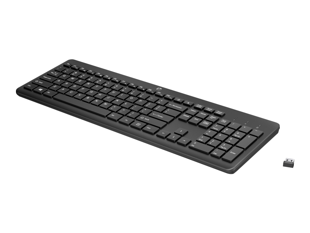 HP 230 - Tastatur - trådløs - 2.4 GHz - fransk - sort - for OMEN by HP Laptop 16 Victus by HP Laptop 16 Laptop 14, 15, 17 Pavilion Plus Laptop 14