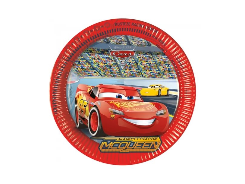 Cars 3 Pappteller, 23 Cm