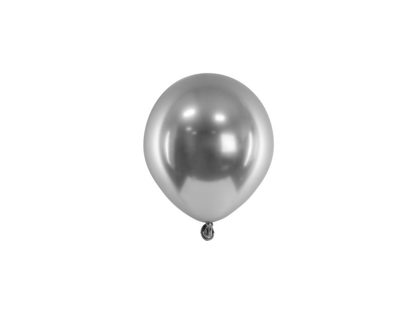 Blanke Mørke Sølvballoner 12 Cm 50 Stk