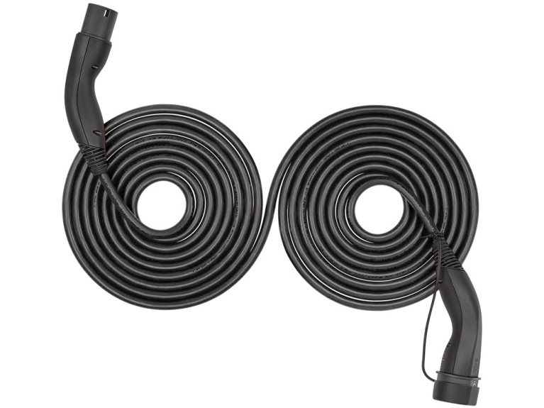 Selbstaufrollendes Ladekabel Typ 2, Bis Zu 22 Kw, 7 M, Schwarz