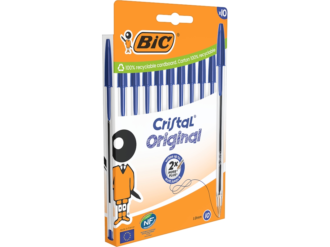 BIC 516352, Kuglepen, Blå, 10 stk, Mellem