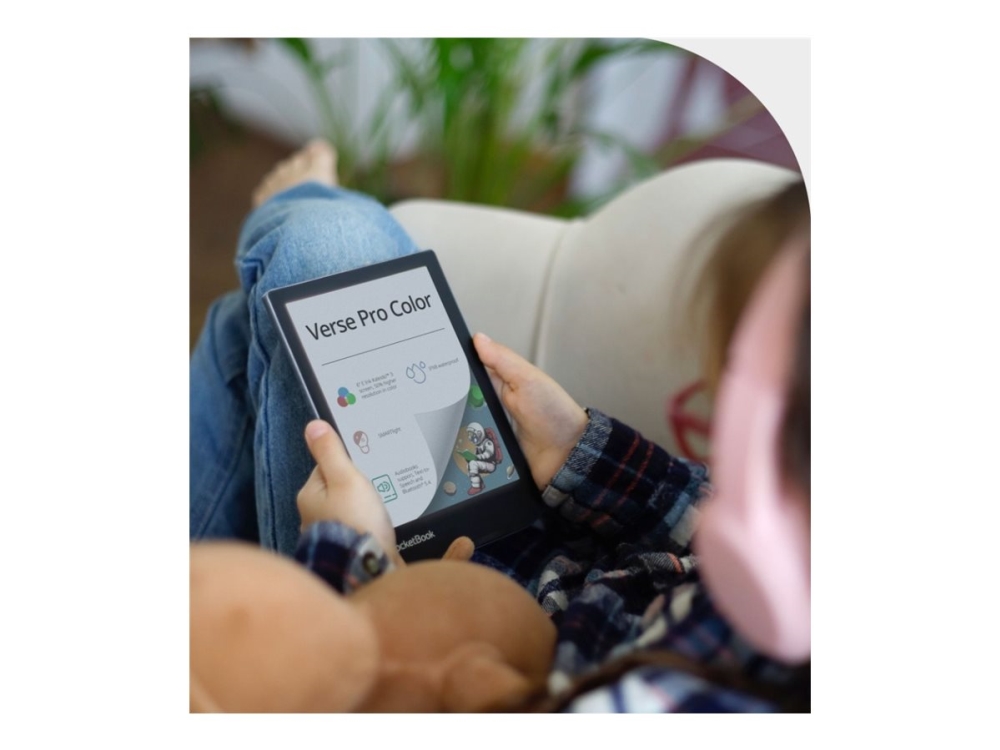 PocketBook Verse PRO Color - eBook-läsare - Linux 4.9.56 - 16 GB - 6 16 grå nivåer (4-bit) E Ink Kaleido 3 - pekskärm - Bluetooth, Wi-Fi 5 - stormigt hav | TV, Ljud & Bild - Bärbart ljud & Bild - Läsplattor | GameStuff