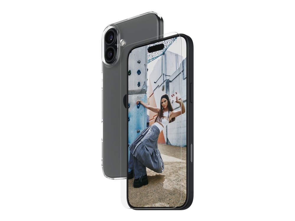 SAFE. by PanzerGlass - 2-i-1 Beskyttelse - bagsidecover til mobiltelefon - termoplastisk polyuretan (TPU) - gennemsigtig - med skærmbeskytter - for Apple iPhone 16 Plus