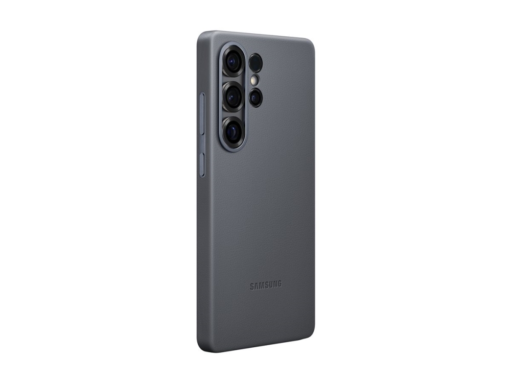 Samsung Ef Vs938 Baksidesskydd För Mobiltelefon Konstlader Svart För Galaxy S25 Ultra