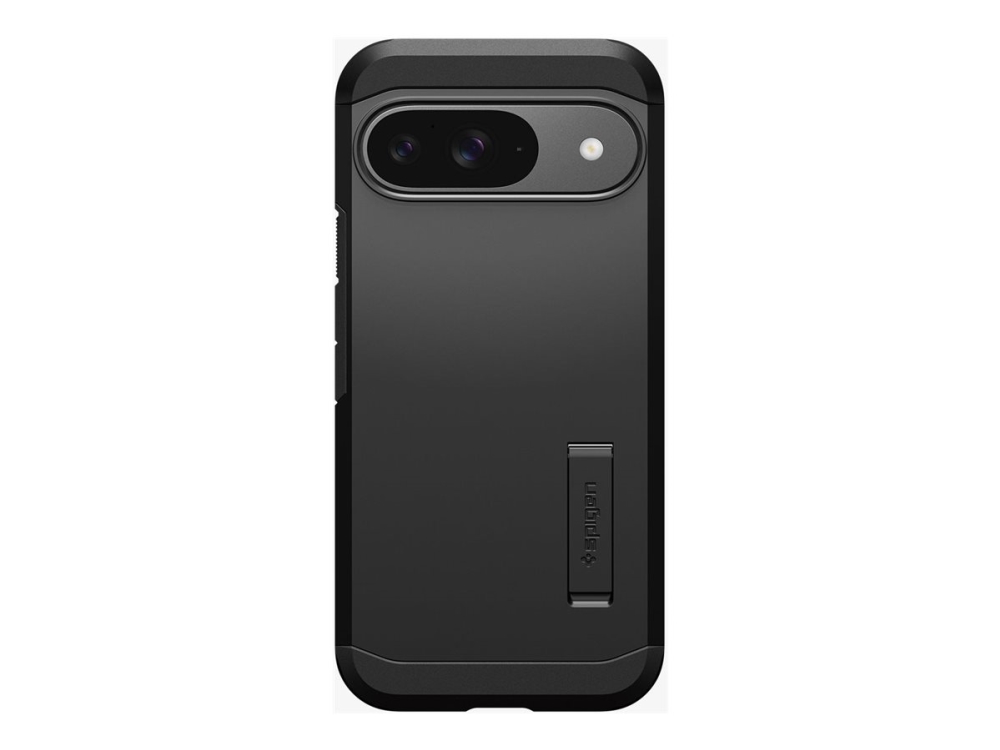 Spigen Tough Armor - Baksidesskydd för mobiltelefon - polykarbonat, termoplastisk polyuretan (TPU), stötskum - svart - för Google Pixel 9, 9 Pro | Tele & GPS - Mobil reservdelar - Höljesdelar | GameStuff