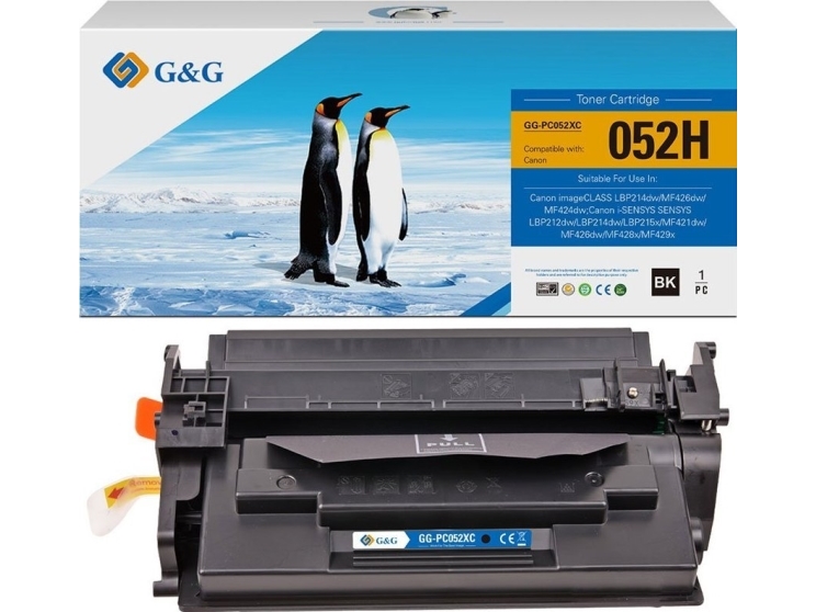 G&G Suderinamas Toneris Su Canon 052H, Nt-Pc052xc, Juodas, 9200S, Didelės Talpos
