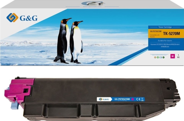 G&Ampg G&Ampg Kompatibler Toner Zum Einsatz In Kyocera Tk5270m, Nt-Pktk5270m, Magenta, 6000S
