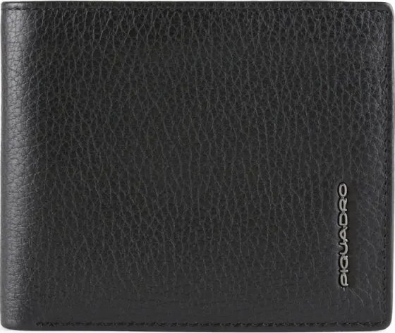 Piquadro , , Leather, Wallet, With Zipped Coin Pocket, Black, For Men For Men