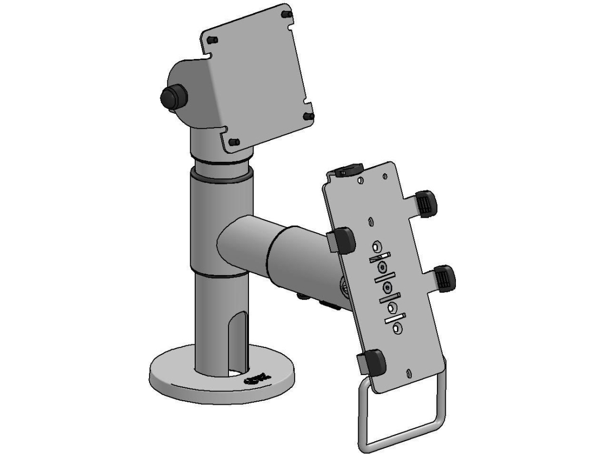 Ergonomic Solutions Pole Vesa 75 Screen C&P On Arm