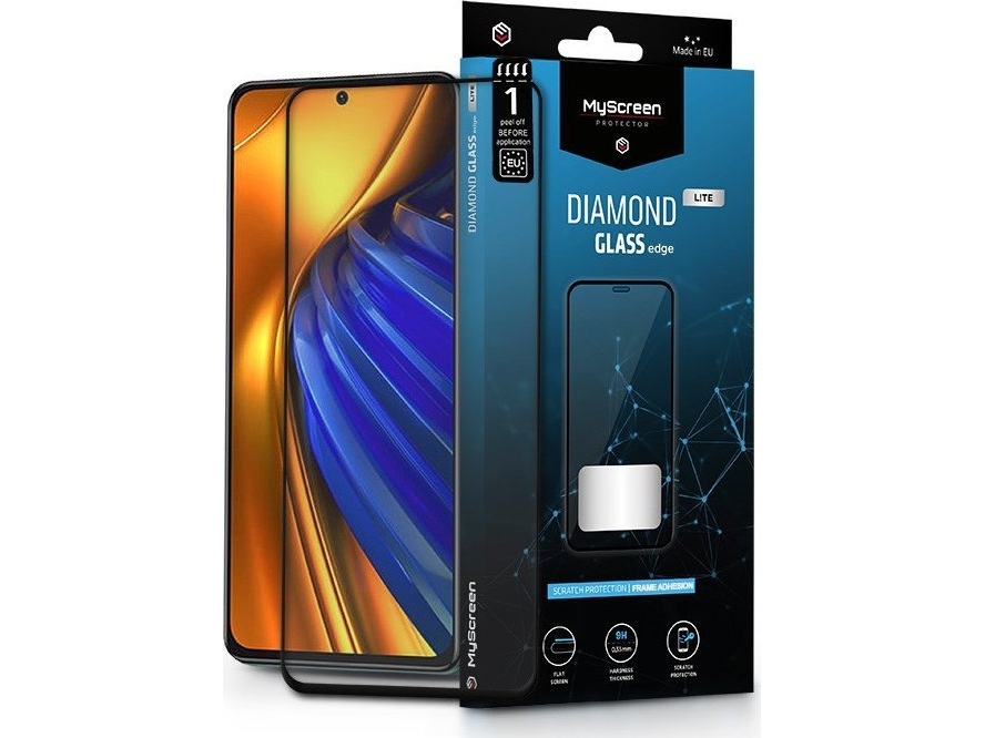 Myscreen Protector Xiaomi Poco F4 Hardat Glas För Latt Rundade Skarmar Diamond Glass Lite Edge Full Glue