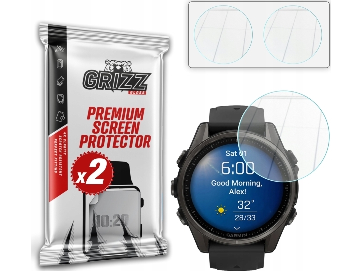 Grizzglass Hybridglass Hybridglas Displayschutz Für Garmin Fenix 8 43Mm