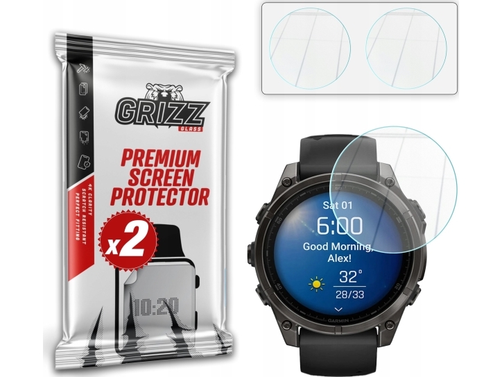 Grizzglass Hybridglass Für Garmin Fenix 8 47Mm