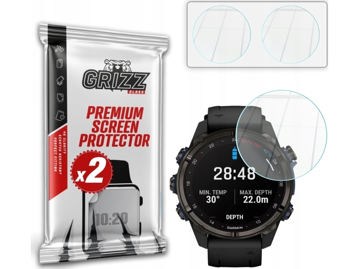 Grizzglass Hybridglass Für Garmin Descent Mk3i 51Mm