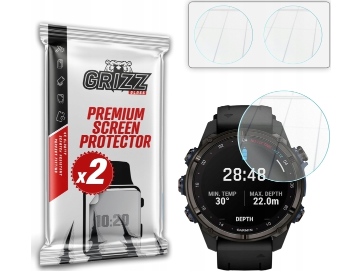 Grizzglass Hybridglass Für Garmin Descent Mk3 43Mm