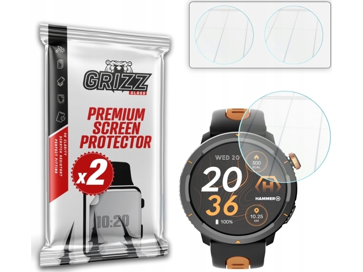 Grizzglass Hybridglass Für Hammer Watch 2 Lite